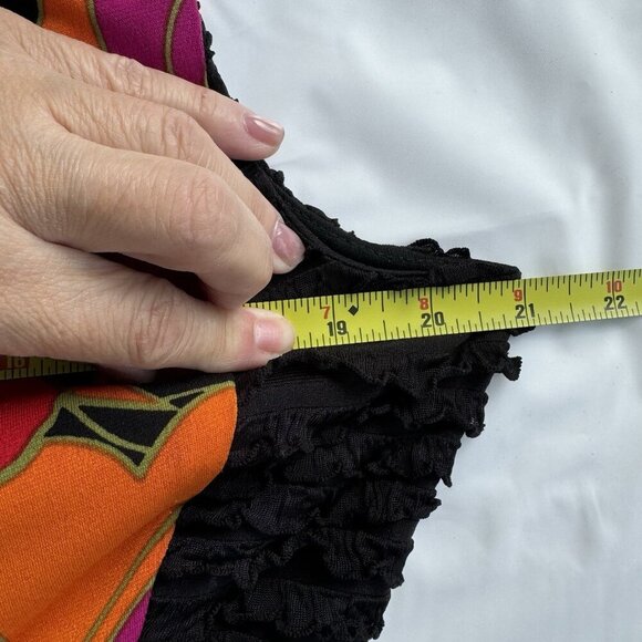 Joseph Ribkoff Dress Colourful Floral Fully Lined Ruffled sz 10 - Picture 10 of 16